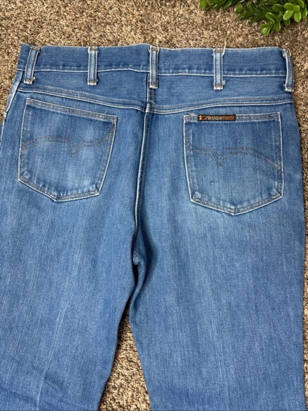 Sedgefield Mens 35x32 Do Nothing Jeans Blue Vintage 70s Boot Denim Made in USA
